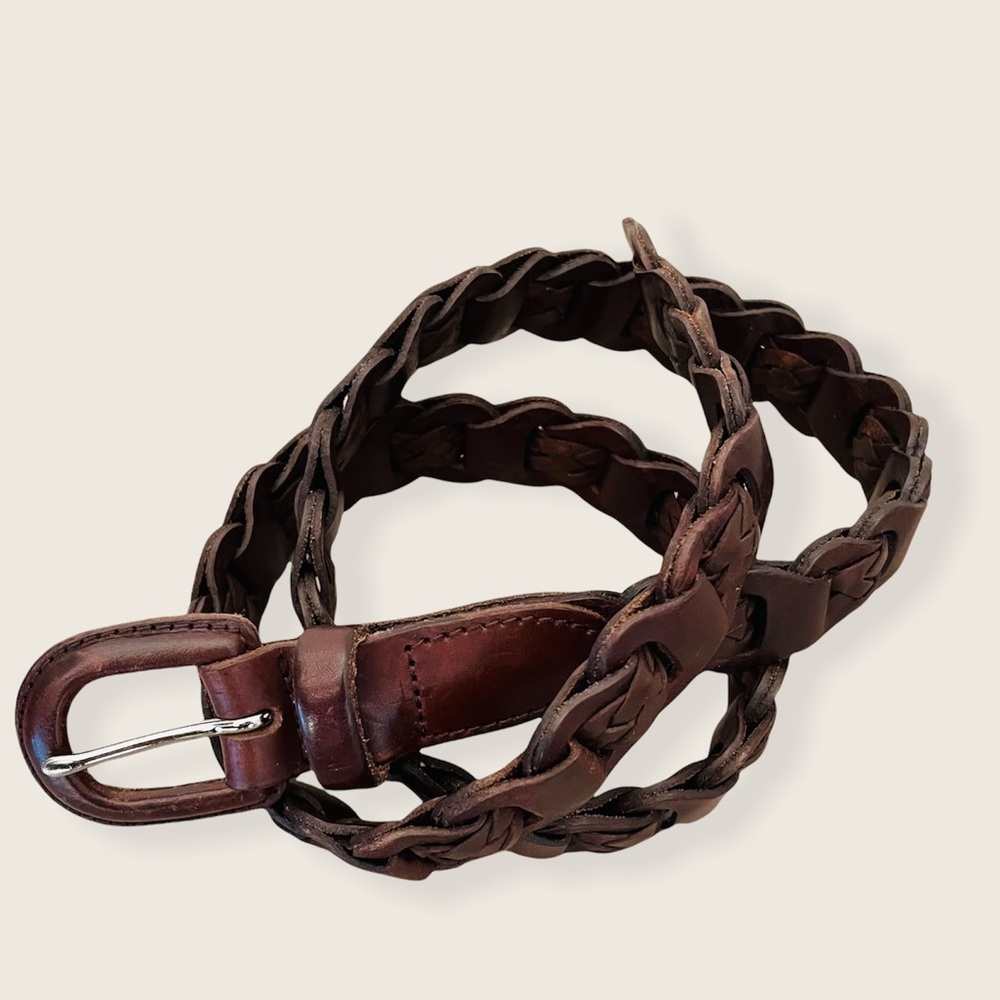 Eddie Bauer Brown Leather Women’s Belt, Medium